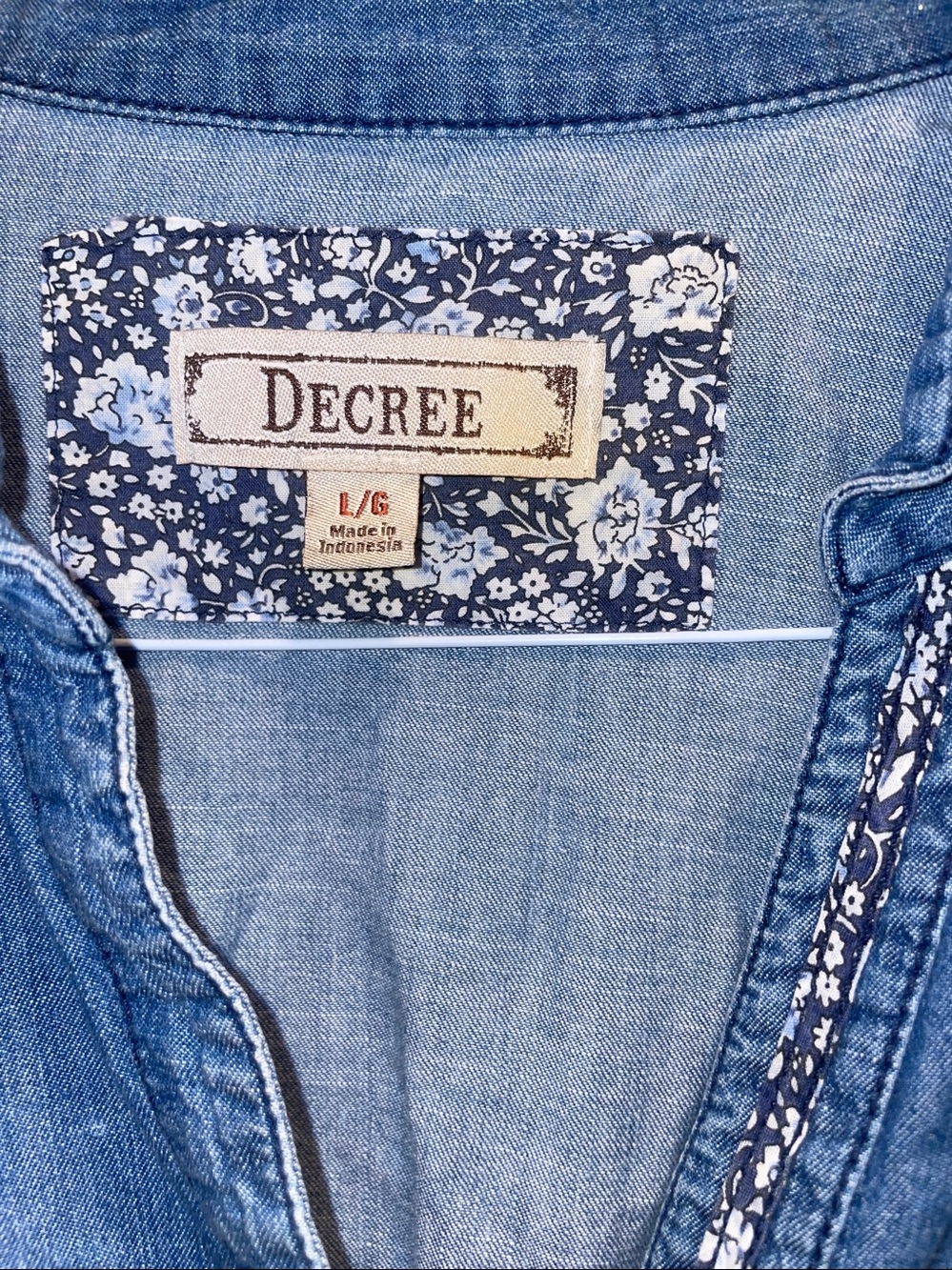 Decree Denim Patchwork Dress in Denim, Pink, Teal, Lavender and Green, Boho - Picture 2 of 4
